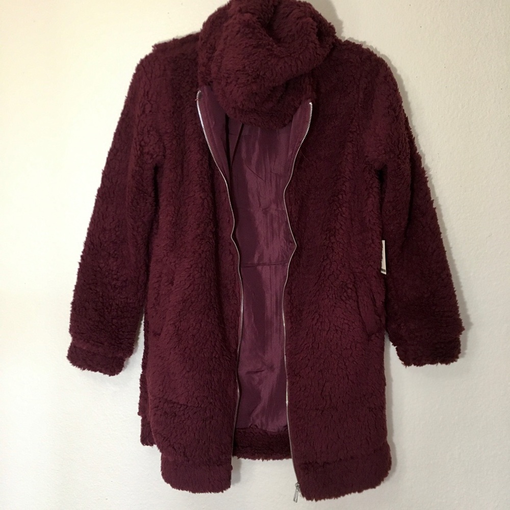 ⚠️1 LEFT‼️ TEDDY HOODIE FAUX FUR ZIP-UP JACKET - Picture 7 of 7